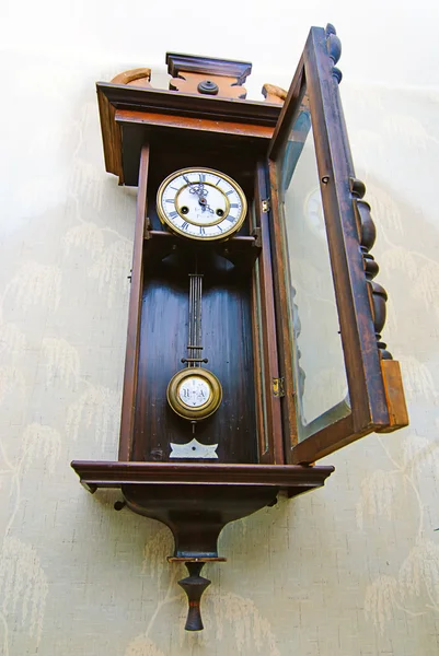 Antique drum head grandfather clock
