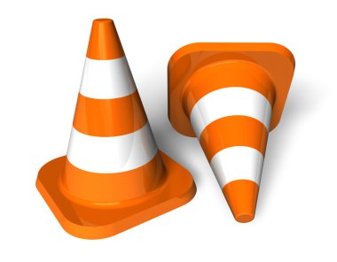 Traffic cones clipart