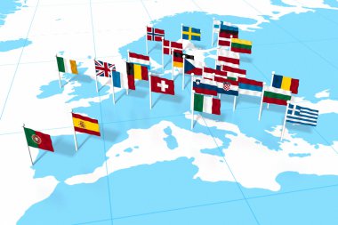 European flags clipart