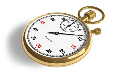 Golden stopwatch clipart