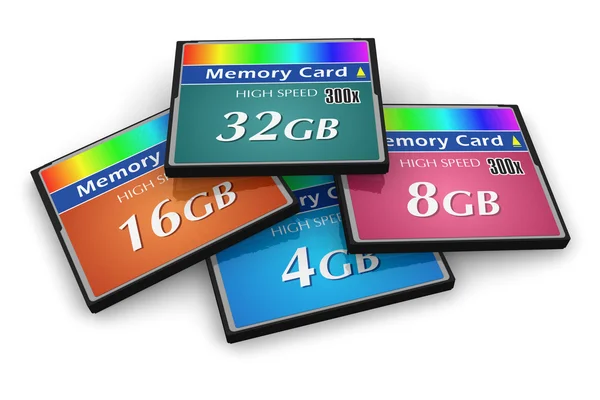 Jeu de cartes mémoire CompactFlash — Photo