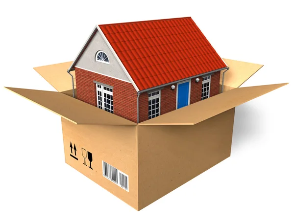 New house in box — Stock Photo, Image
