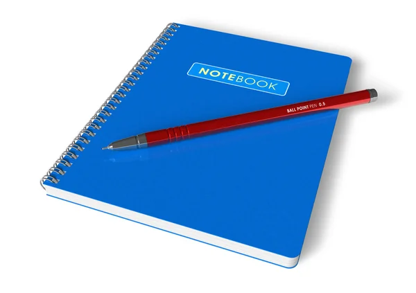 Notebook és a toll — Stock Fotó