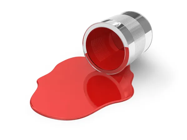 Rote verschüttete Farbe — Stockfoto
