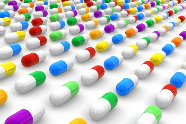 Pillole di colore — Foto Stock