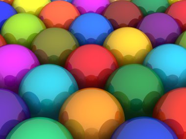 Colorful glossy balls clipart