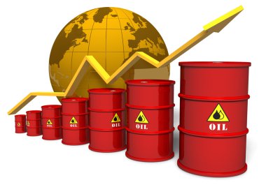 Oil trading concept clipart