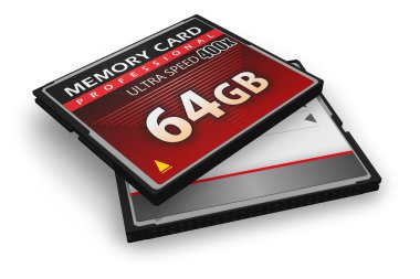 CompactFlash memory cards clipart