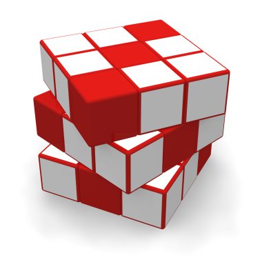 Cube puzzle clipart