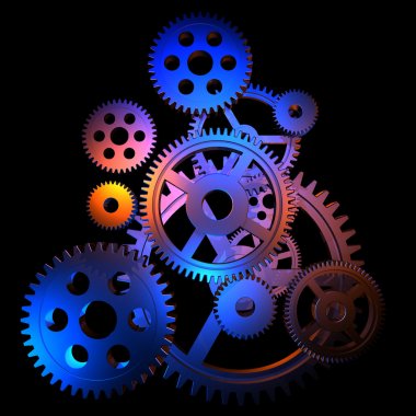 Abstract colorful gears