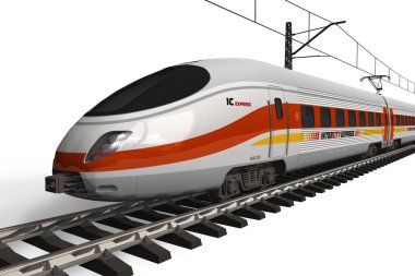 Modern high speed train clipart