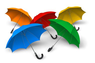 Color umbrellas clipart