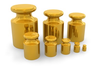 Set of weights for scales clipart