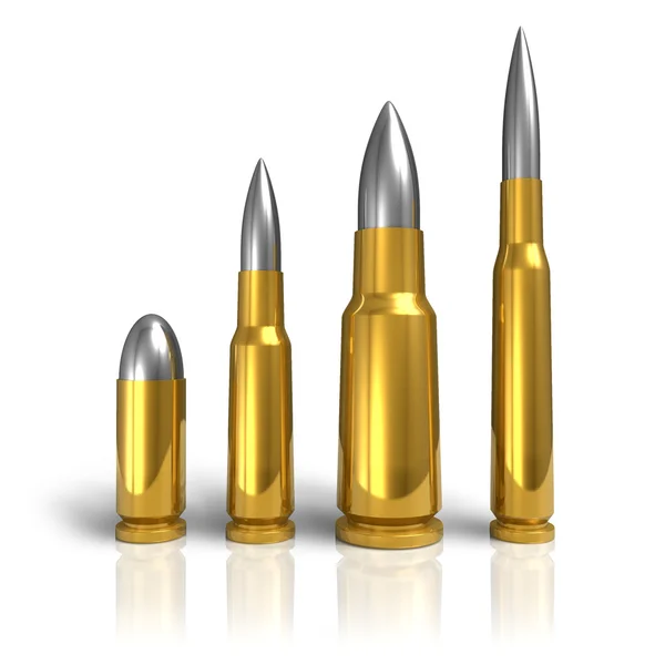 Conjunto de diferentes balas — Fotografia de Stock