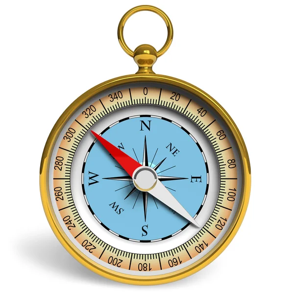 Goldener Kompass — Stockfoto