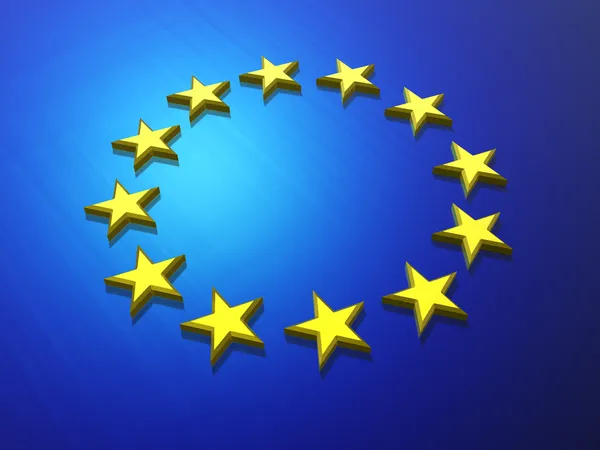 유럽 연합 깃발 — 스톡 사진