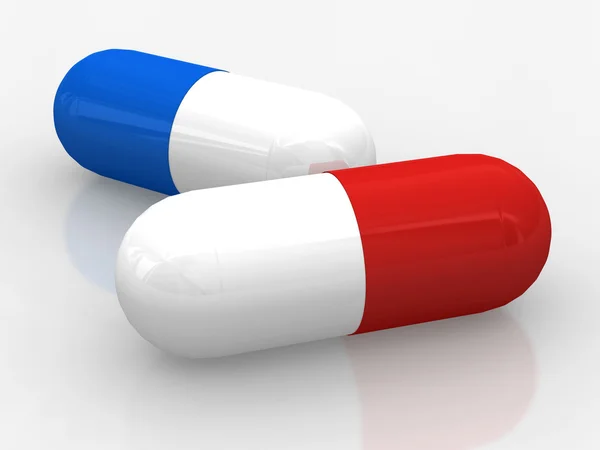 Красная или синяя таблетка ? — стоковое фото
