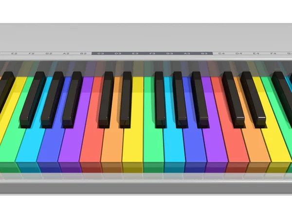 Rainbow klavye — Stok fotoğraf