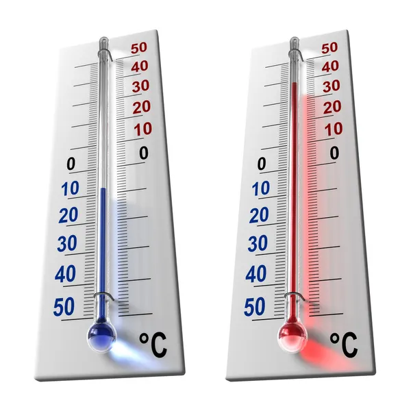 Комплект термометров — стоковое фото