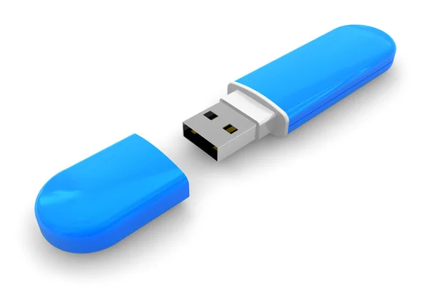 USB-flashminne med mössa — Stockfoto