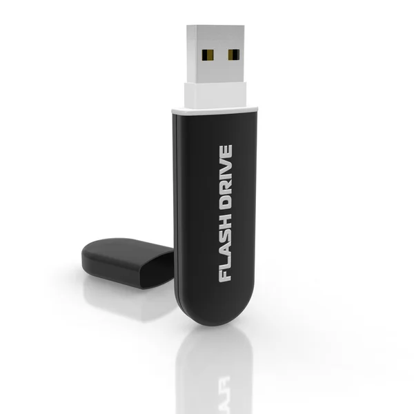 Negro elegante unidad flash USB —  Fotos de Stock