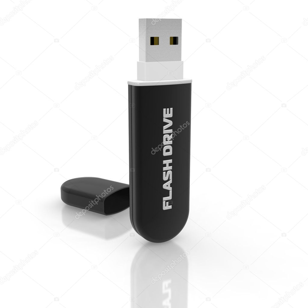 Black stylish USB flash drive