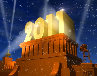 New Year 2011 celebration clipart