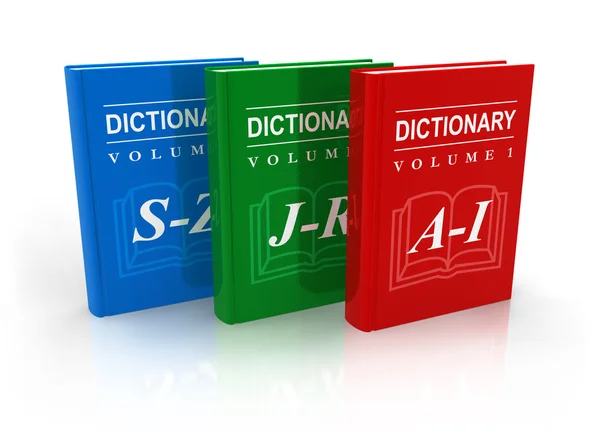 3-volume dictionary — Stock Photo, Image
