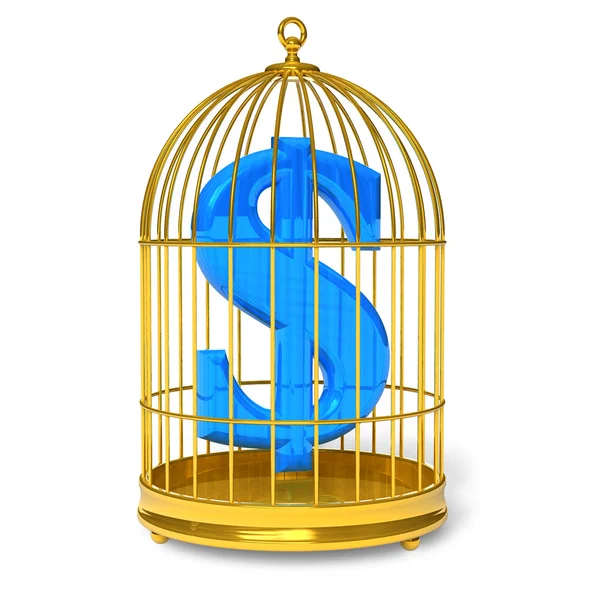 Dollar im Käfig — Stockfoto