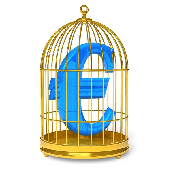 Euro in cage — Stock Photo, Image