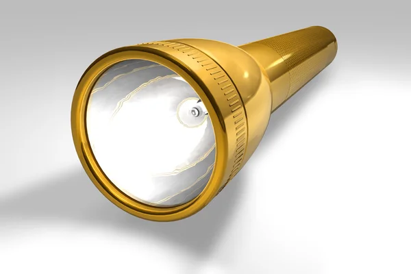 Golden flashlight — Stock Photo, Image