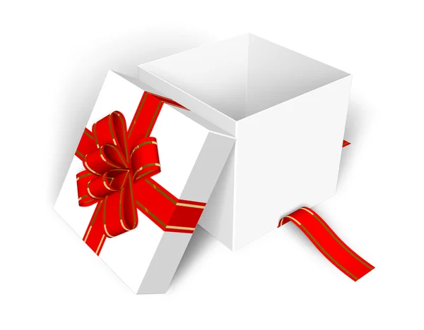 Boş açılan hediye kutusu — Stok fotoğraf