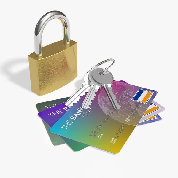 Kredi kartları ve güvenlik — Stok fotoğraf