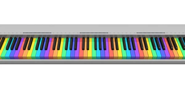 Rainbow syntezátor klávesnice — Stock fotografie
