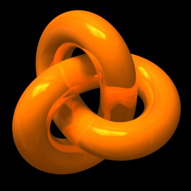 Abstract orange endless loop clipart