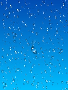 Water drops on blue background clipart