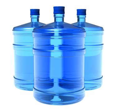 Set of big bottles of water clipart