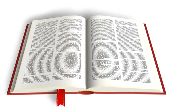 Kniha s textem — Stock fotografie