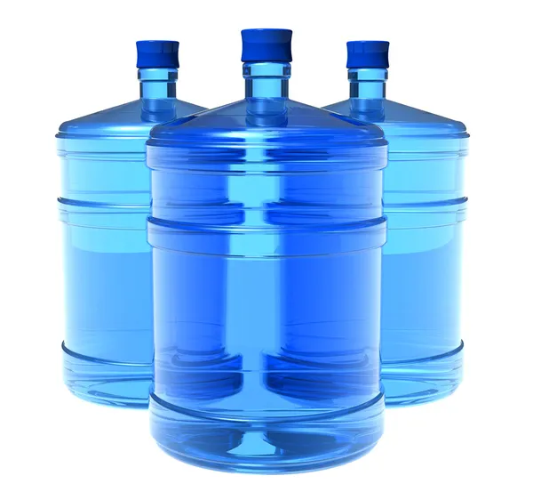 Zestaw dużych butelek wody — Zdjęcie stockowe