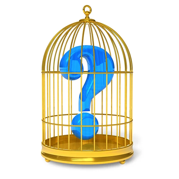 Question in cage — Stock Photo, Image