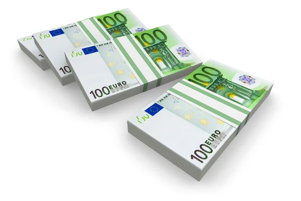 Hromádky eura — Stock fotografie