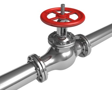Pipeline with valve clipart