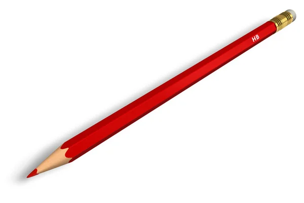Piros ceruza — Stock Fotó