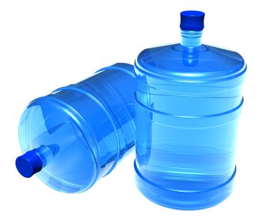 Set of big bottles of water clipart