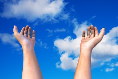 Hands in the sky clipart