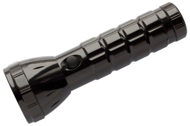 Black isolated flashlight clipart
