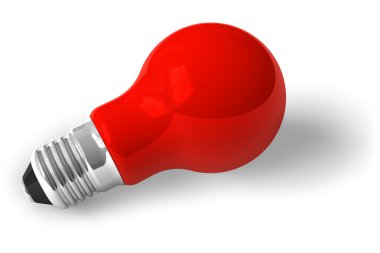 Single red lamp clipart