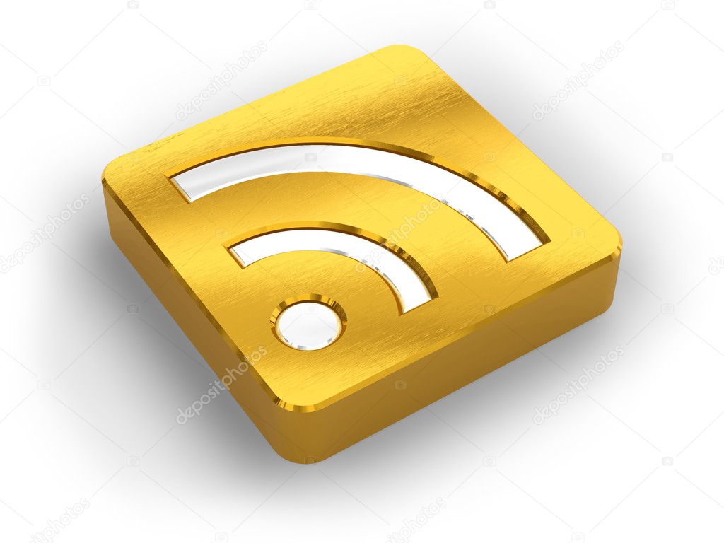 Golden RSS symbol