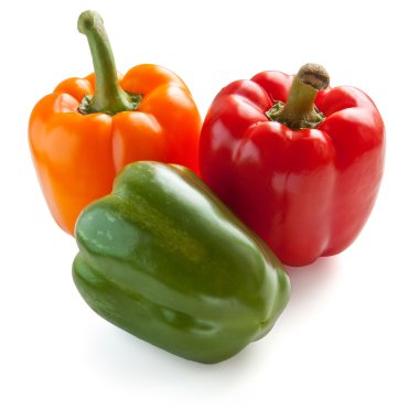 Three sweet peppers clipart