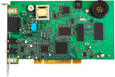 Green PCI card clipart